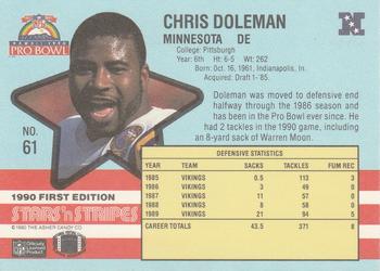 1990 Asher Candy Stars 'n Stripes #61 Chris Doleman Back