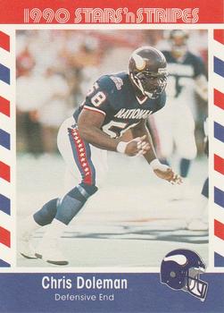 1990 Asher Candy Stars 'n Stripes #61 Chris Doleman Front