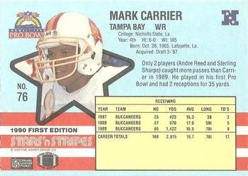 1990 Asher Candy Stars 'n Stripes #76 Mark Carrier Back