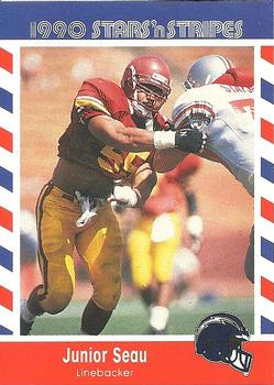 1990 Asher Candy Stars 'n Stripes #84 Junior Seau Front