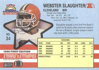 1990 Asher Candy Stars 'n Stripes #34 Webster Slaughter Back