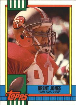 1990 Topps - Collector's Edition (Tiffany) #14 Brent Jones Front