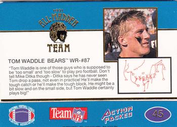 1991 Action Packed All-Madden #45 Tom Waddle Back