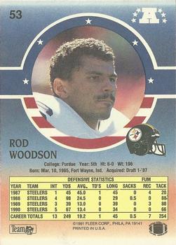 1991 Fleer Stars 'n Stripes #53 Rod Woodson Back