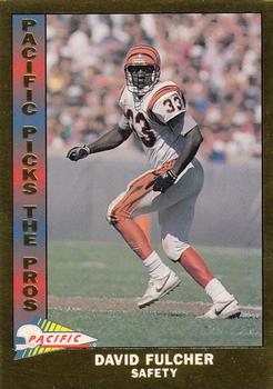 1991 Pacific - Pacific Picks the Pros Gold #23 David Fulcher Front