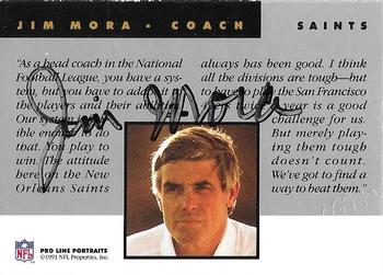 1991 Pro Line Portraits - Autographs #NNO Jim Mora Back