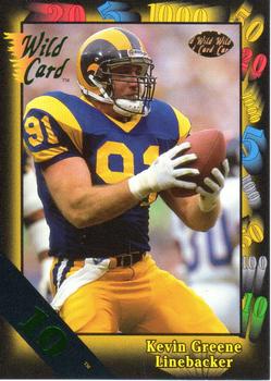 1991 Wild Card - 10 Stripe #153 Kevin Greene Front
