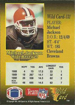 1991 Wild Card - 1000 Stripe #131 Michael Jackson Back