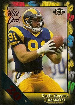 1991 Wild Card - 20 Stripe #153 Kevin Greene Front