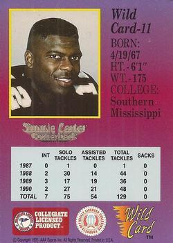 1991 Wild Card Draft - 100 Stripe #11 Simmie Carter Back