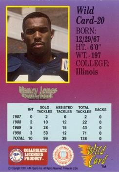 1991 Wild Card Draft - 100 Stripe #20 Henry Jones Back