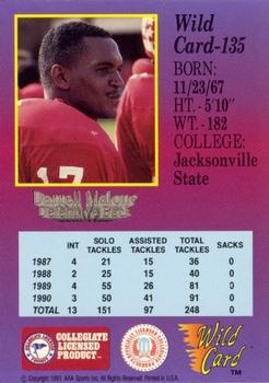 1991 Wild Card Draft - 100 Stripe #135 Darrell Malone Back