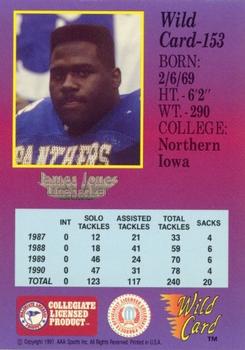 1991 Wild Card Draft - 100 Stripe #153 James Jones Back
