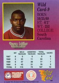1991 Wild Card Draft - 1000 Stripe #9 Corey Miller Back