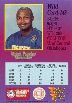 1991 Wild Card Draft - 1000 Stripe #149 Keith Traylor Back