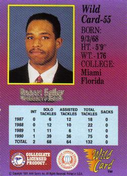 1991 Wild Card Draft - 20 Stripe #55 Robert Bailey Back