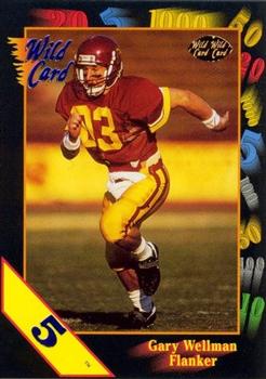 1991 Wild Card Draft - 5 Stripe #36 Gary Wellman Front