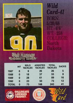 1991 Wild Card Draft - 5 Stripe #41 Phil Hansen Back