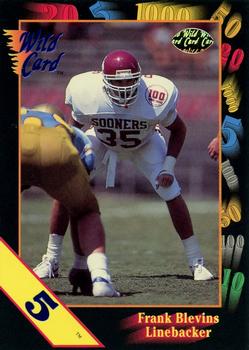 1991 Wild Card Draft - 5 Stripe #98 Frank Blevins Front