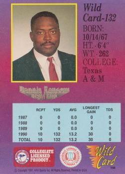 1991 Wild Card Draft - 5 Stripe #132 Dennis Ransom Back