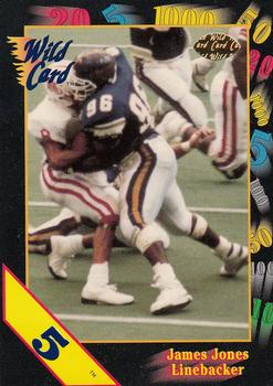 1991 Wild Card Draft - 5 Stripe #153 James Jones Front