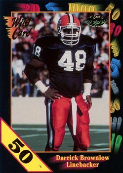 1991 Wild Card Draft - 50 Stripe #28 Darrick Brownlow Front