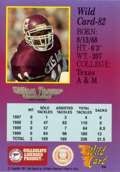 1991 Wild Card Draft - 50 Stripe #82 William Thomas Back