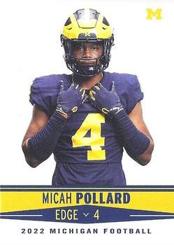 2022 Valiant Michigan Wolverines #132 Micah Pollard Front