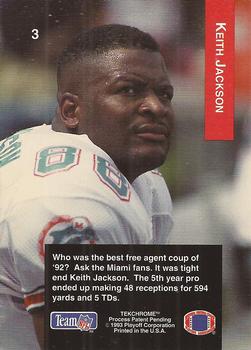 1993 Playoff #3 Keith Jackson Back