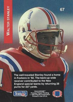 1993 Playoff #67 Walter Stanley Back