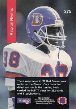 1993 Playoff #275 Reggie Rivers Back