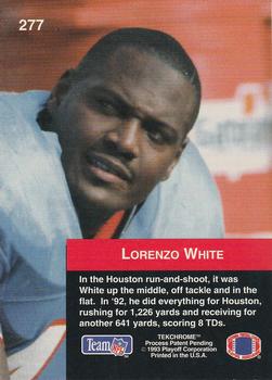 1993 Playoff #277 Lorenzo White Back