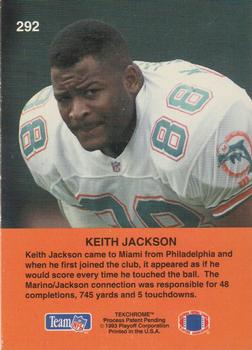 1993 Playoff #292 Keith Jackson Back