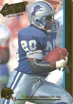 1992 Action Packed - 24-Kt. Gold #44G Barry Sanders Front