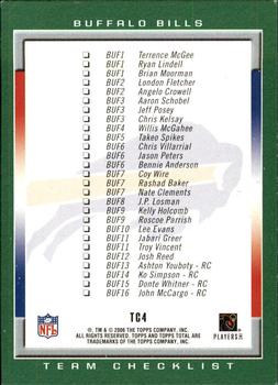 2006 Topps Total - Team Checklists #TC4 Willis McGahee Back