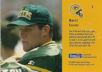 1993 Playoff Contenders #1 Brett Favre Back