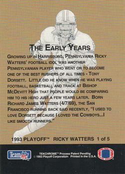 1993 Playoff - Ricky Watters #1 Ricky Watters Back