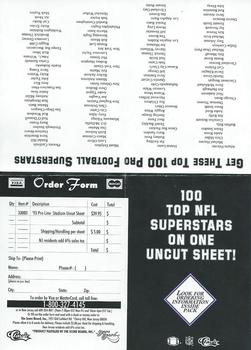 1993 Pro Line Live #NNO Uncut Sheet Order Form Front