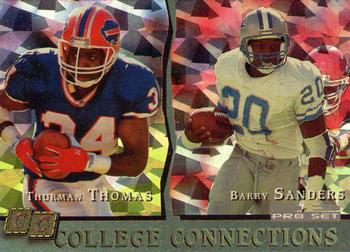 1993 Pro Set - College Connections #CC1 Barry Sanders  /  Thurman Thomas Front