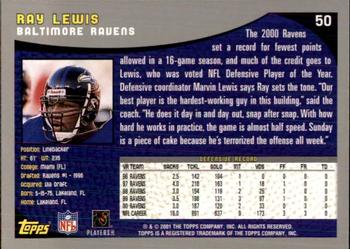 2001 Topps - Topps Collection #50 Ray Lewis Back