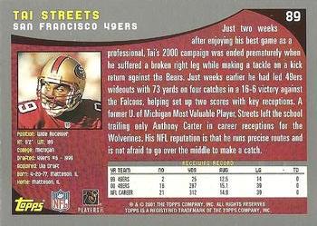 2001 Topps - Topps Collection #89 Tai Streets Back
