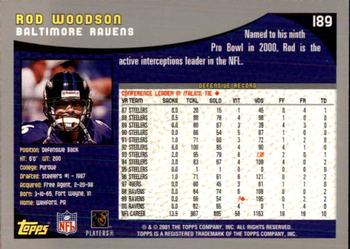 2001 Topps - Topps Collection #189 Rod Woodson Back