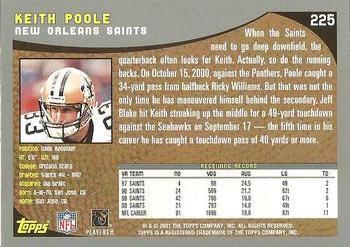 2001 Topps - Topps Collection #225 Keith Poole Back