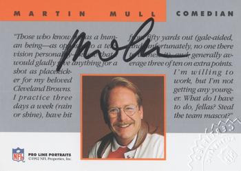 1992 Pro Line Portraits - Team NFL Autographs #4 Martin Mull Back