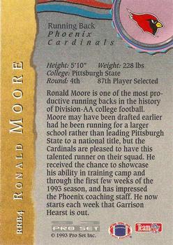 1993 Pro Set - Rookie Running Backs #RRB4 Ronald Moore Back