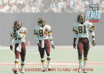 1992 Pro Set Power - Combos #7 Ricky Sanders / Gary Clark / Art Monk Front