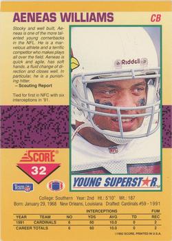 1992 Score - Young Superstars #32 Aeneas Williams Back