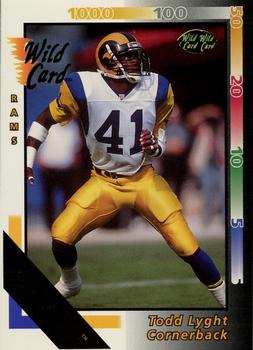 1992 Wild Card - 10 Stripe #9 Todd Lyght Front