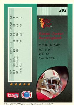 1992 Wild Card - 10 Stripe #293 Dexter Carter Back