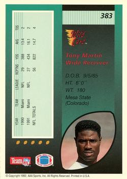 1992 Wild Card - 1000 Stripe #383 Tony Martin Back